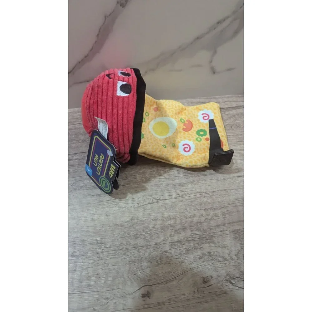 Bark‎ Box Plush Ramen-Themed Dog Toy With Crinkle & Squeaker size L  new